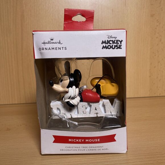 Disney Hallmark Mickey Mouse Dream ORNAMENT 2020 Mint NEW Red Box - Picture 1 of 5